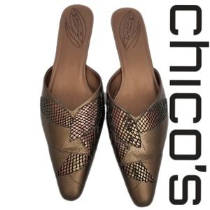 Chico's Leather Samantha Small Heel shoes size 9M
